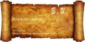 Bontos Ugron névjegykártya